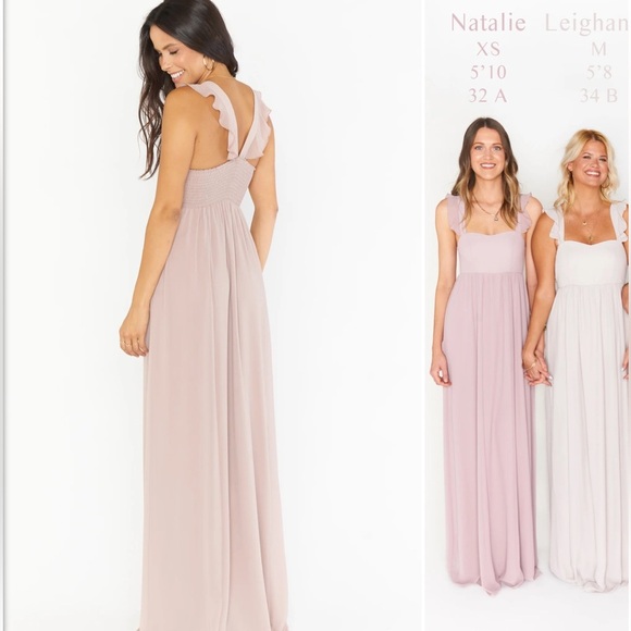 Show Me Your Mumu Xs- June Maxi Dress 
Soft Beige Chiffon color - Picture 8 of 8